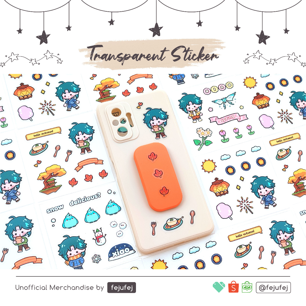 

[fejufej] Genshin Impact Transparent Sticker Journal