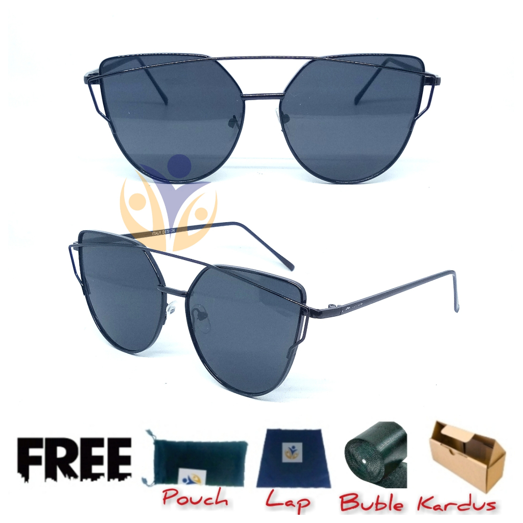 Korean women sunglasses metal UV protection