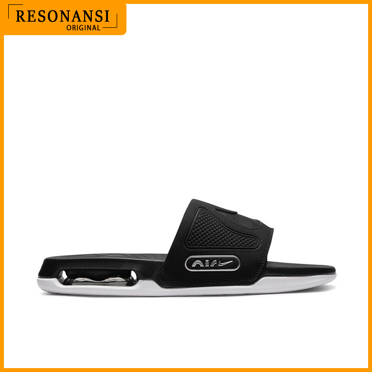 SANDAL PRIA TERBARU NIKE ORIGINAL SLIDE AIR MAX CIRRO HITAM-PUTIH