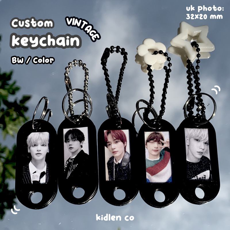 custom vintage keychain 1 sisi ♡ costum key chain keyring key ring gantungan kunci ganci akrilik kpop txt aesthetic