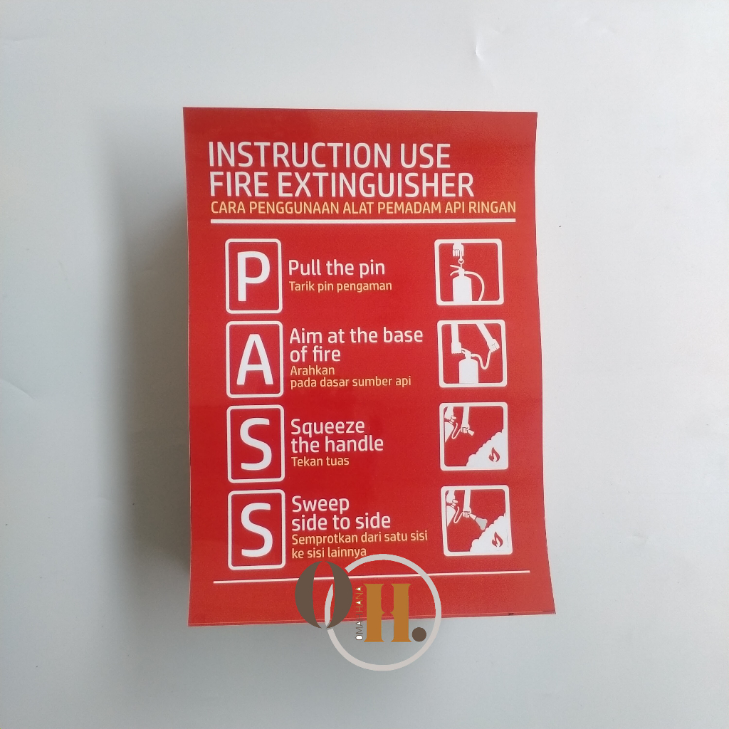 

Stiker Cara Penggunaan APAR - PASS - Stiker Instruction Use Fire Extinguisher