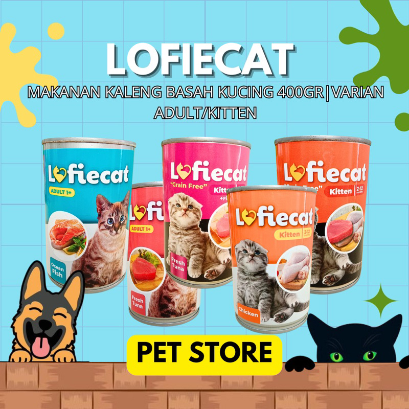 LOFIECAT TABUNG 400gr Makanan Kucing Kaleng Basah