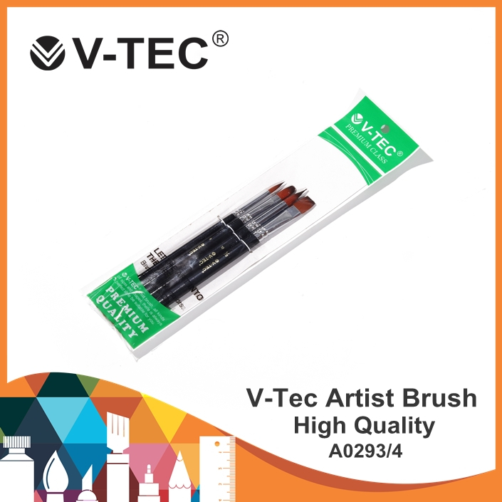 

V-Tec Artist Brushes A0293/4 Premium Class / Kuas Lukis VTec / Kuas Lukis / V-Tec A0293/4