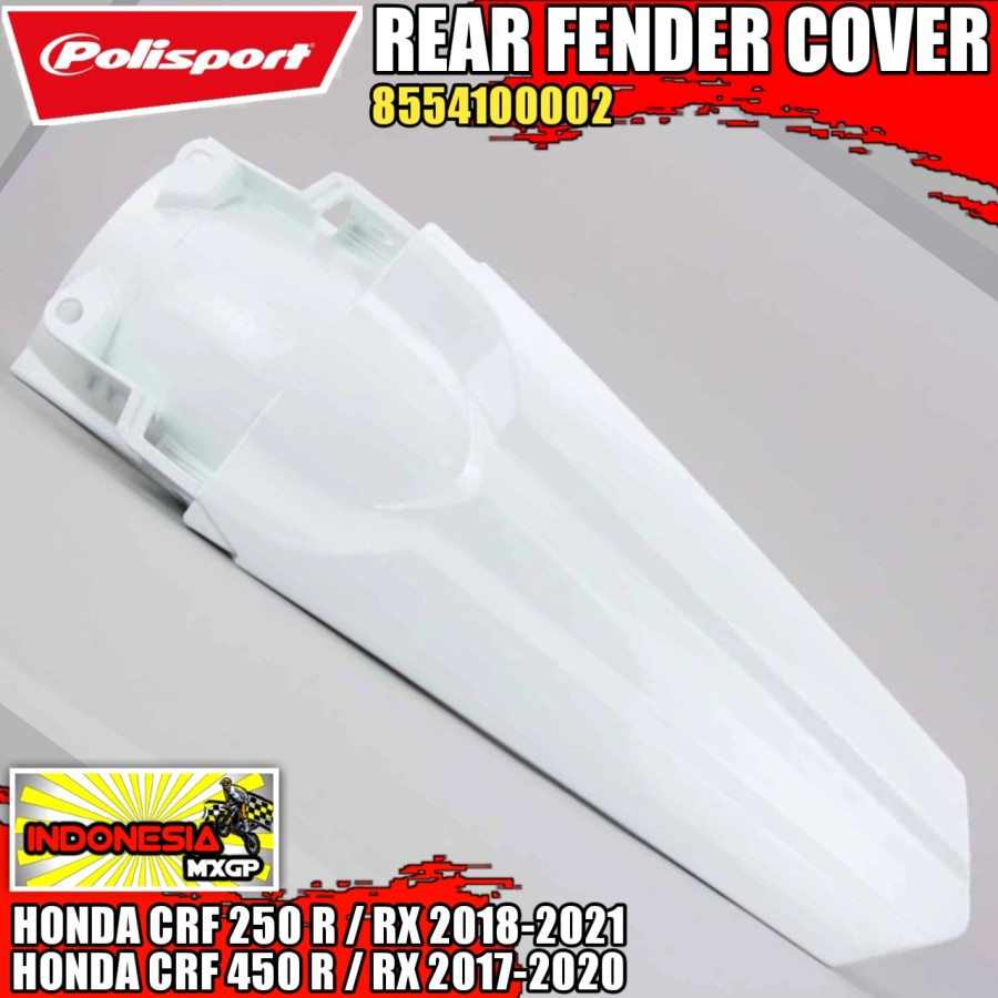 HONDA CR - CRF 250 300 450 R RX RWE 2017 2018 2019 2020 2021 - POLISPORT REAR FENDER COVER - SPAKBOR