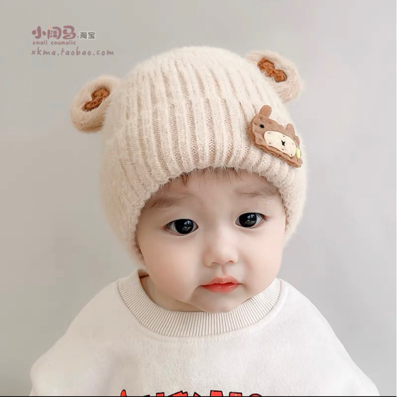 Topi Rajut Bear Korea Anak Bayi Kupluk Anak Bayi Topi anak bayi import