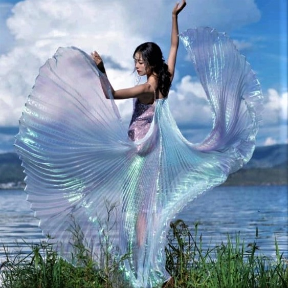 Sayap Malaikat Dewasa Jumbo Besar Angel Wing Kostum Foto Bidadari Peri Pesta Alat Tari Tamborine Gereja Belly Dance