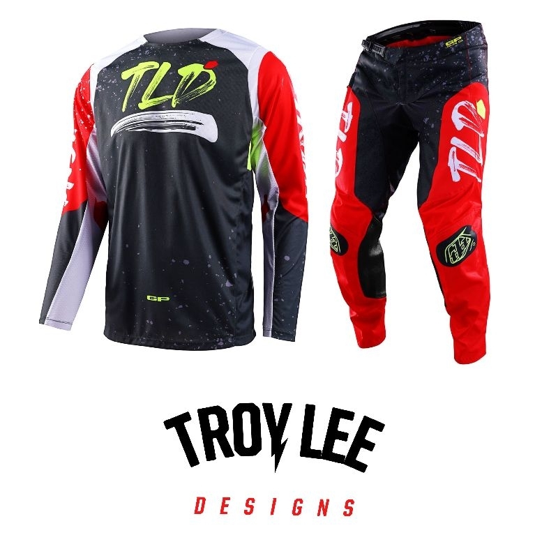 TLD GP PRO PARTICAL RED/BLACK JERSEY+PANT