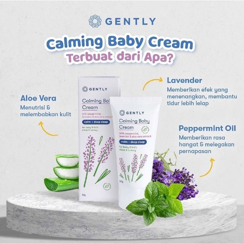 50 gram Gently Calming Baby Cream | Krim Penghangat dan Pereda Kolik Bayi