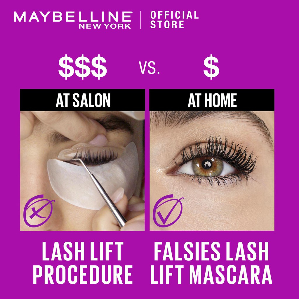 Maybelline The Falsies Lash Lift Mascara Make Up 8.6ml (Waterproof Mascara Tahan Lama Hingga 16 Jam)