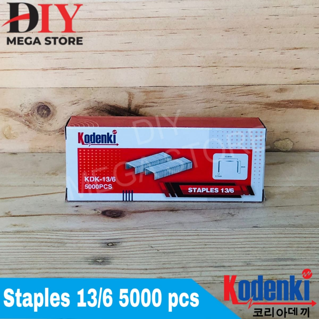 

Kodenki isi staples 13/6 mm stapler gun isi staples manual R23 5000pcs Kodenki Isi Staples 13/6 Tembak Manual R23 Stapler Gun