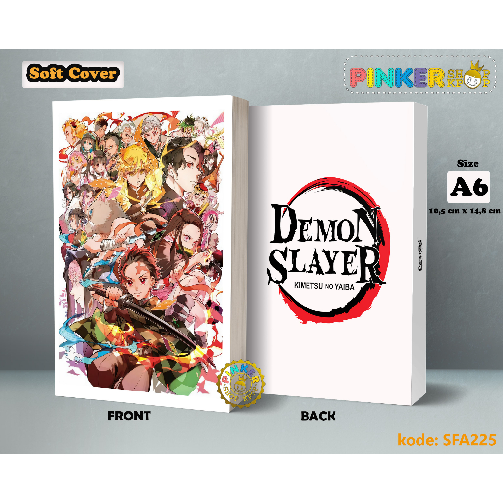 

(SFA225) Pocket Note Anime DEMON SLAYER 06 Softcover A6/A5 Buku Tulis catatan Notes Agenda Planner Jurnal