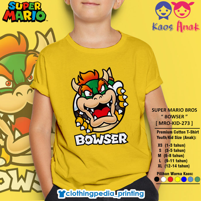 Kaos Anak Bowser The Super Mario Bros Character Bowser Kid T-Shirt