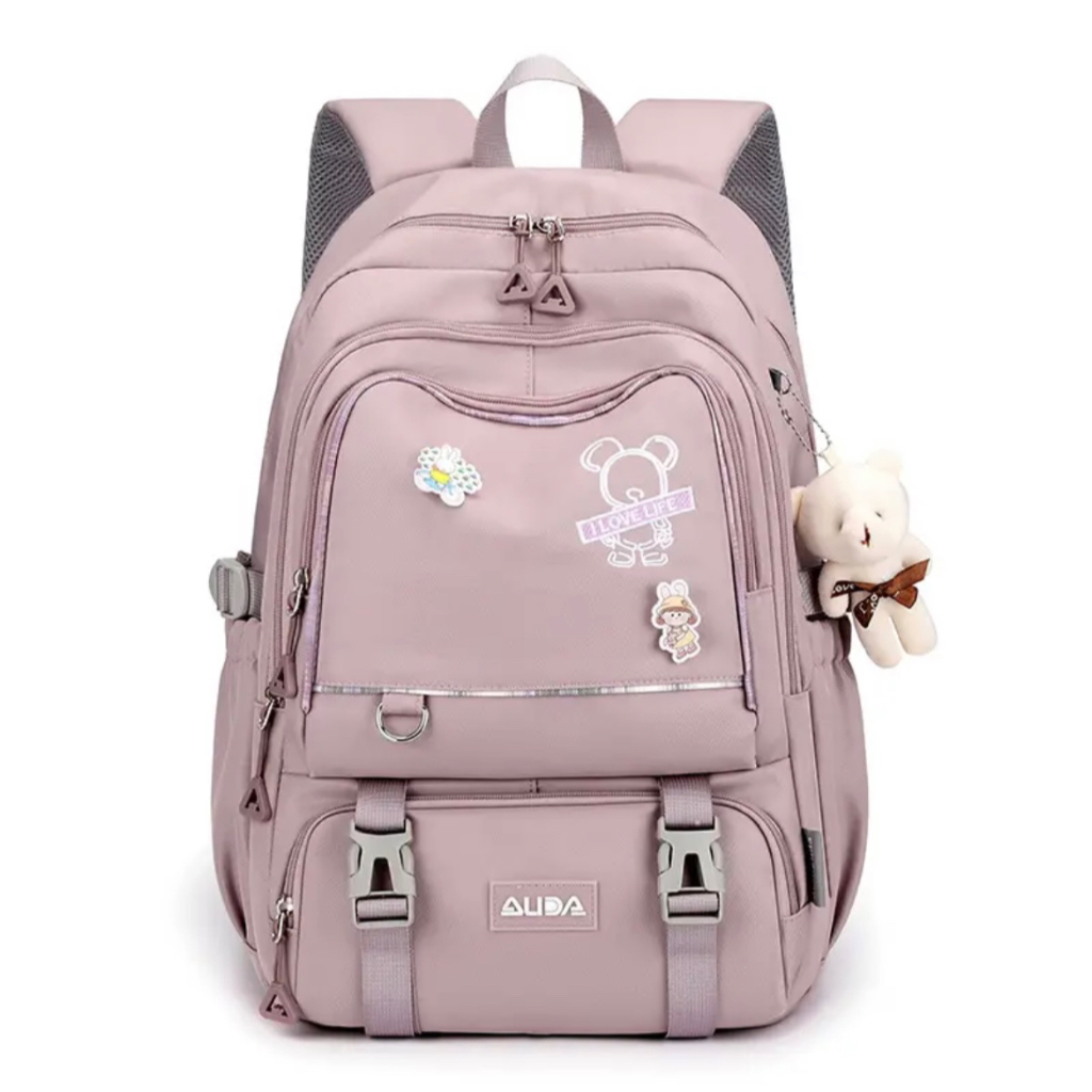 PROMO SALE 10.10 - TAS RANSEL SEKOLAH ANAK PEREMPUAN KOREA SD SMP SMA BACKPACK WANITA PREMIUM MURAH IMPORT TAS RANSEL MOTIF POLO JLD FASHION TAS SEKOLAH KAPASITAS BESAR JUMBO RANSEL SEKOLAH TAHAR AIR