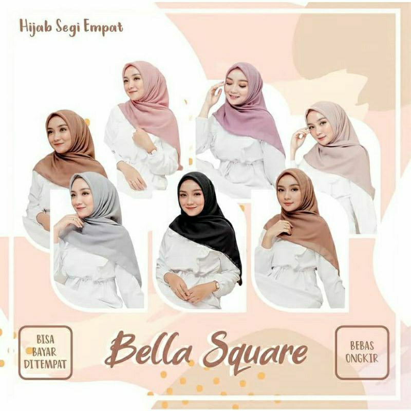 BELLA SQUARE 110 cm / HIJAB ANTI LETOY / Bella Square pollycotton