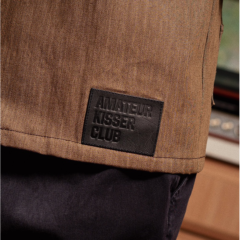 MARQUE x AMATEUR KISSER CLUB Work Jacket Waxed Denim, aksen Corduroy, Warna Coklat Brown, Premium Quality