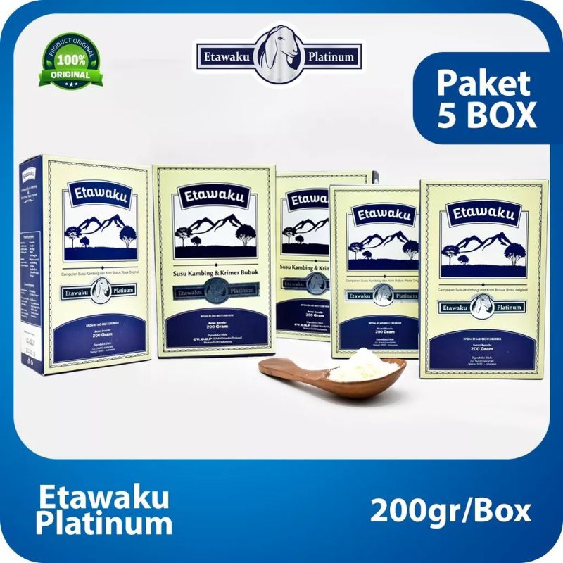 

Paket 5 Box Susu Etawaku Platinum - Susu Kambing Etawa Provit Solusi Atasi Masalah Gangguan Pernapasan / Asma / Lutut Sakit Tulang