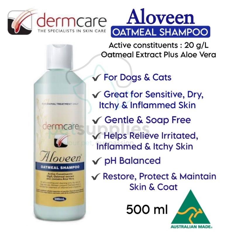 Shampo anjing ALOVEEN, oatmeal shampoo (australia)