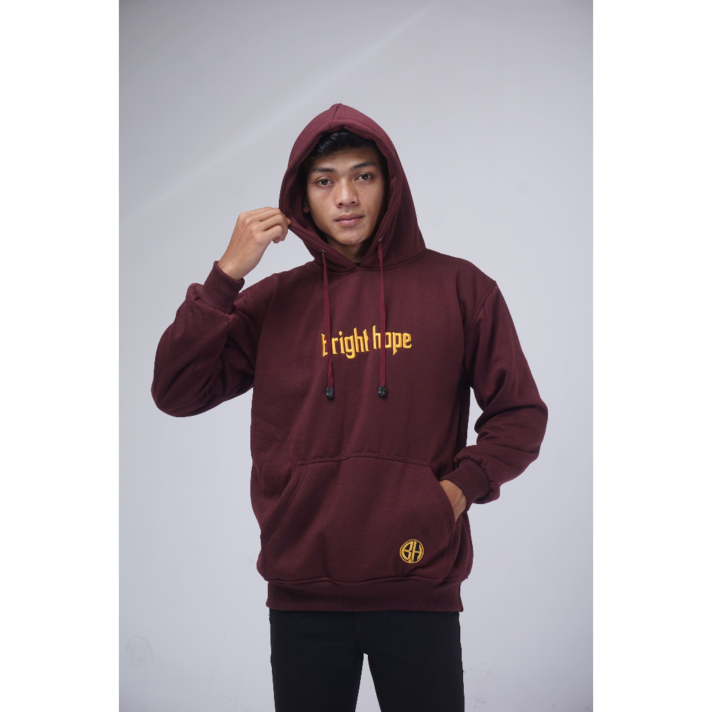 BRIGHT HOPE/SWEATER HOODIE/BORDIR TIMBUL/BAHAN TEBAL/PRIA &amp; WANITA