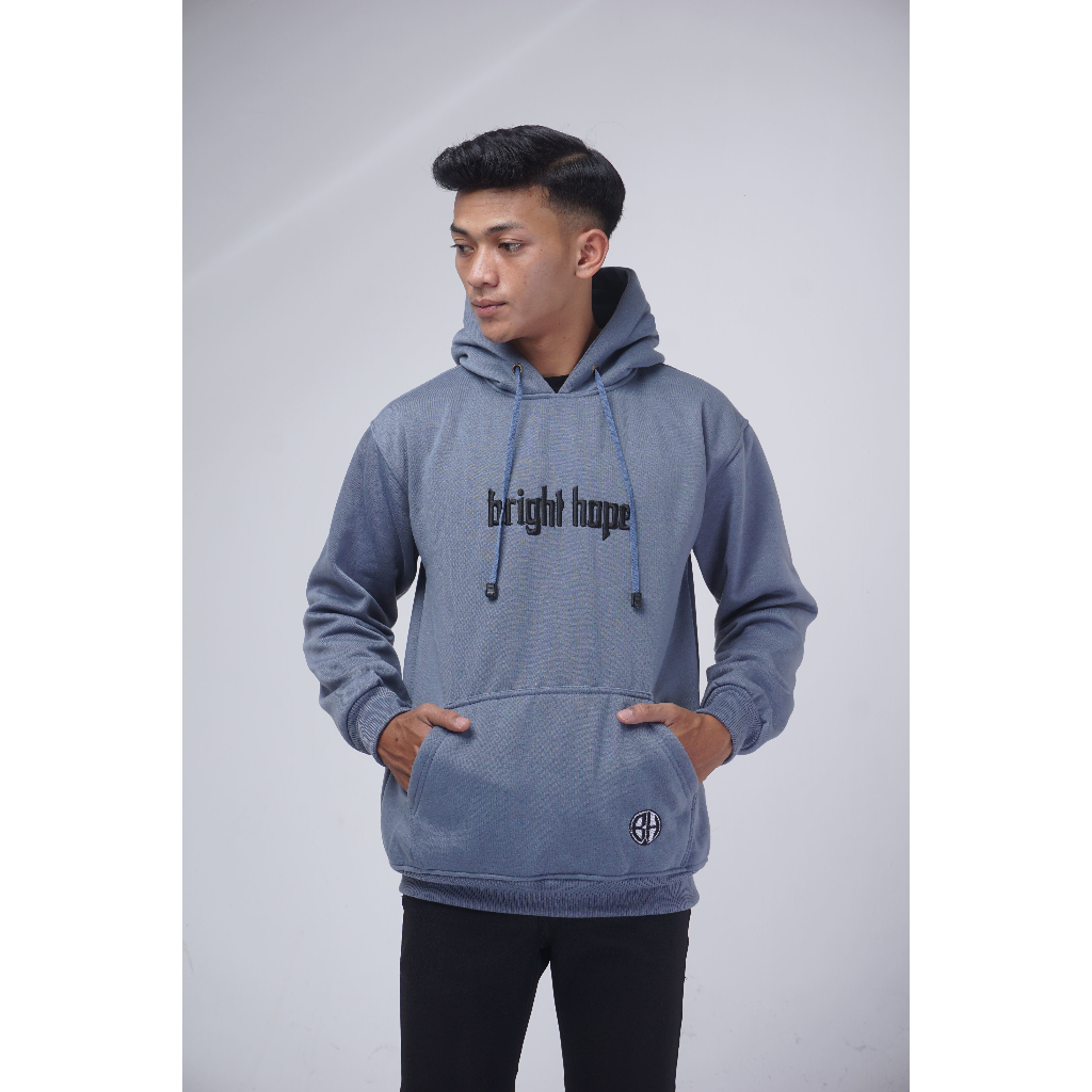 BRIGHT HOPE/SWEATER HOODIE/BORDIR TIMBUL/BAHAN TEBAL/PRIA &amp; WANITA