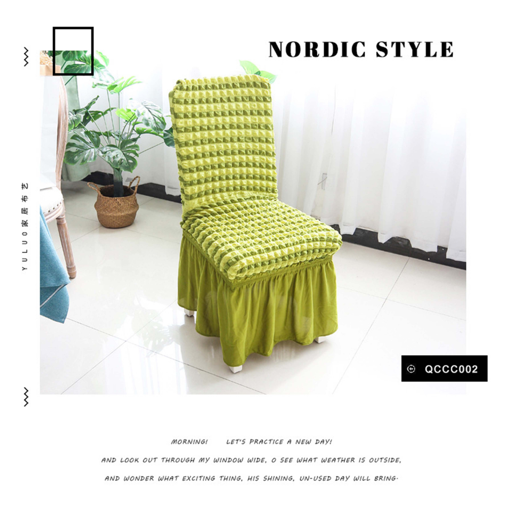 Luxury Chair Cover Skirt Stripe Jacquard / Penutup Alas Sarung Kursi Bangku Elastis Scretch Tebal Mewah Renda Abstract