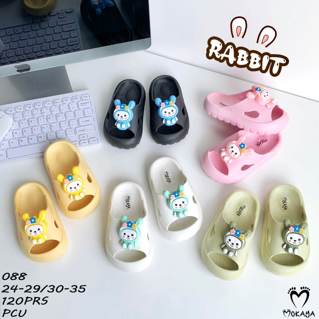 Sandal Anak Perempuan Melody Sendal Import Anak Perempuan Rabbit Mokaya 088 PCU Karet Jelly