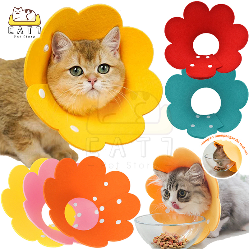 CORONG PELINDUNG LEHER BAHAN EVA - Collar Pelindung Leher Kucing Anjing Kelinci Collar Spon Corong Penutup