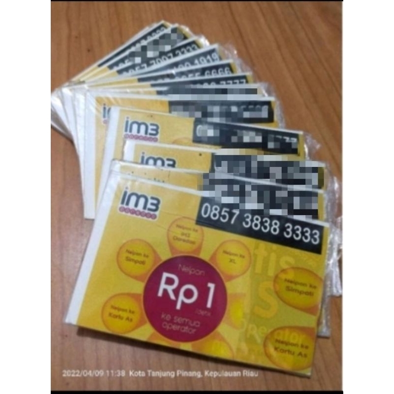 KARTU PERDANA CANTIK NOMOR CANTIK INDOSAT KWARTET AABB ABAB PANCA 1199 1919 5577 5588 3333 6666 7777