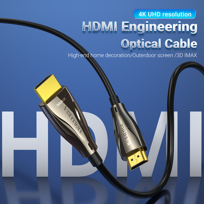 ( Bisa Cod ) Vention Kabel HDMI Fiber Optic Active 2.0 Male to Male 4K UHD HDR ALA