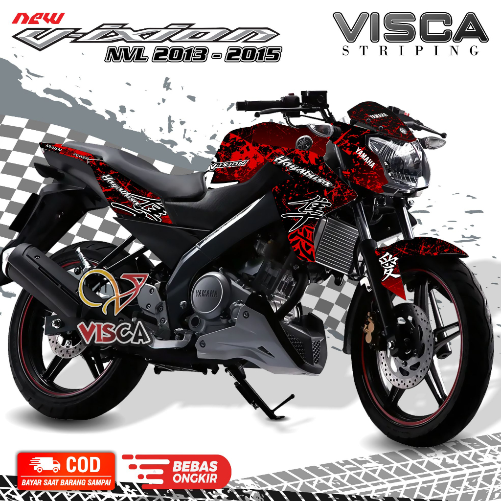 Decal Vixion NVL - Stiker Vixion NVL - Dekal Vixion NVL Full Body - Striping Vixion NVL Variasi - De