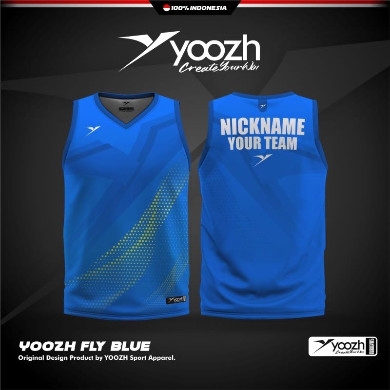 [ ANAK & DEWASA ] SINGLET YOOZH FLY BLUE SINGLET YOOZH KAOS BADMINTON VOLLY GOWES IMPORT PINGPONG JE