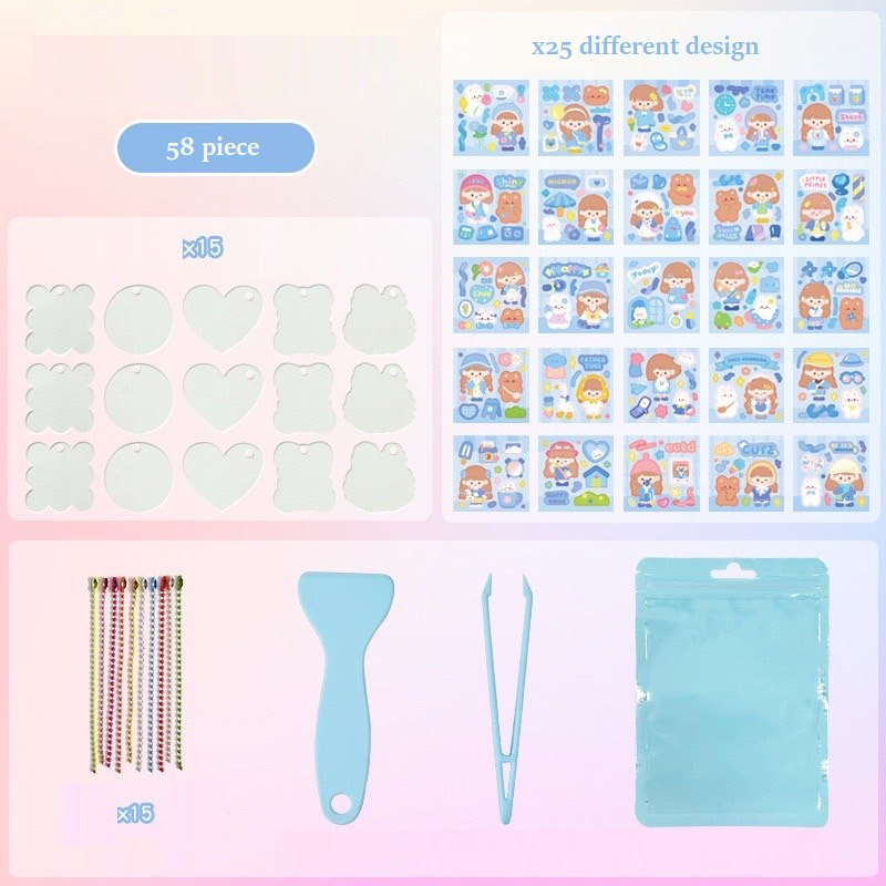 LIN130 - Stiker Set 5in1 Isi 23pc Motif Kartun Korea Lucu Anti Air Dekorasi Handbook Scrapbook DIY Waterproof