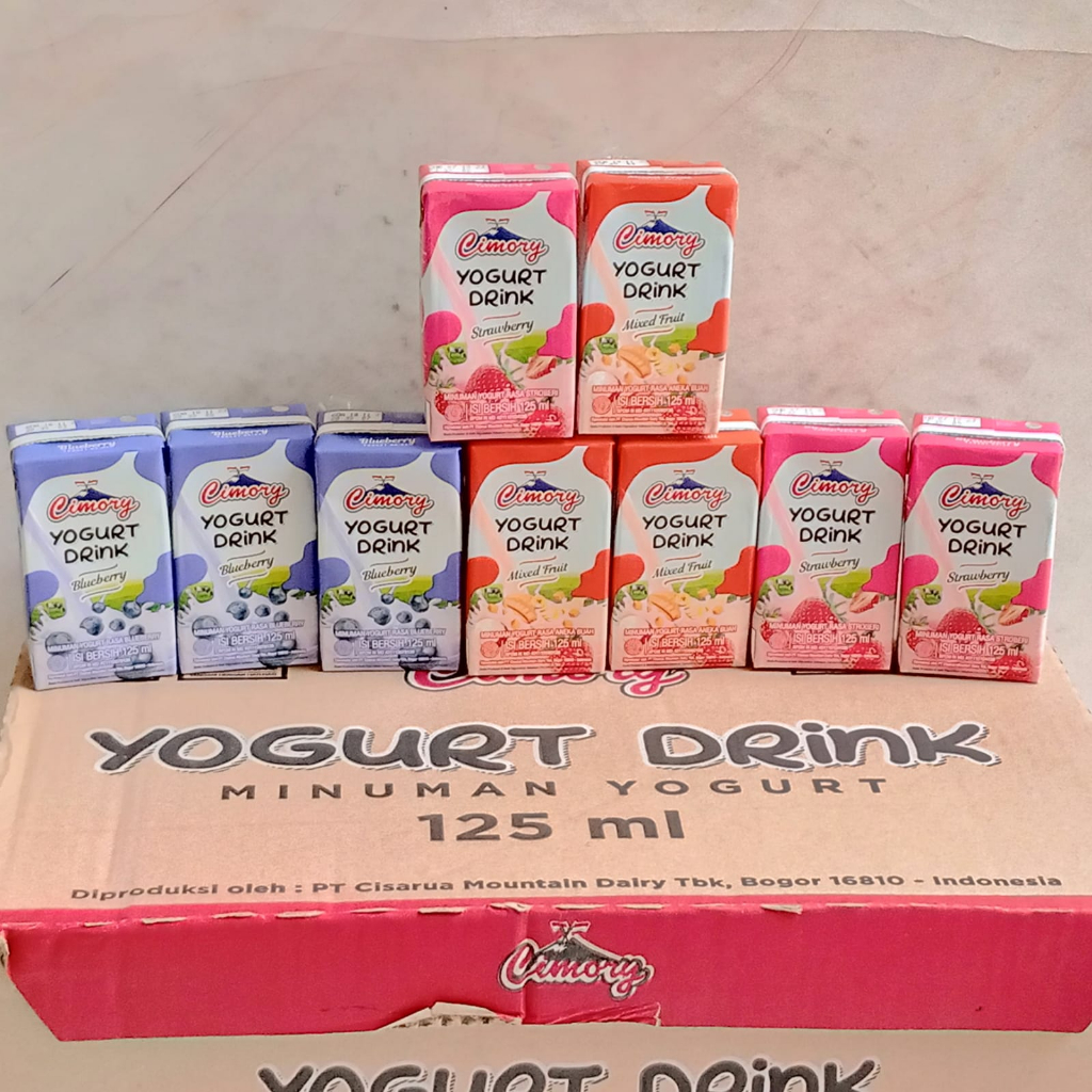 

Cimory Yougurt Drink 125ml Kartonan isi 40pcs EXP MEI 2025 Strawbery/Bluberry/Mixed Fruit