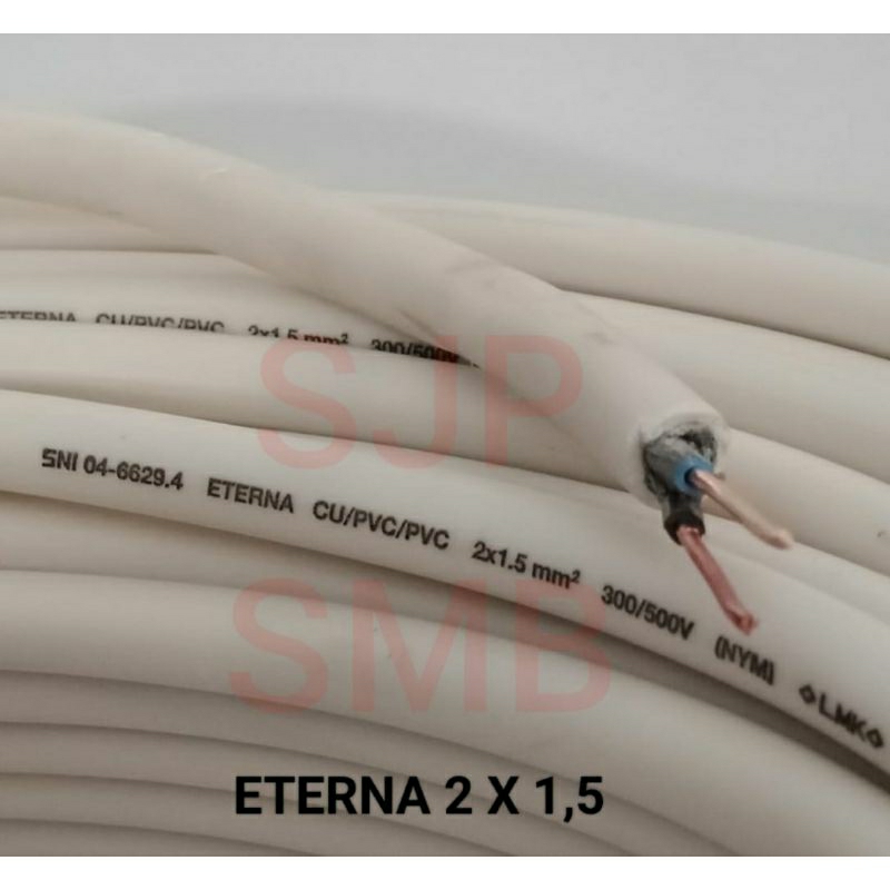Kabel Listrik  ETERNA 2 x 1,5 mm NYM