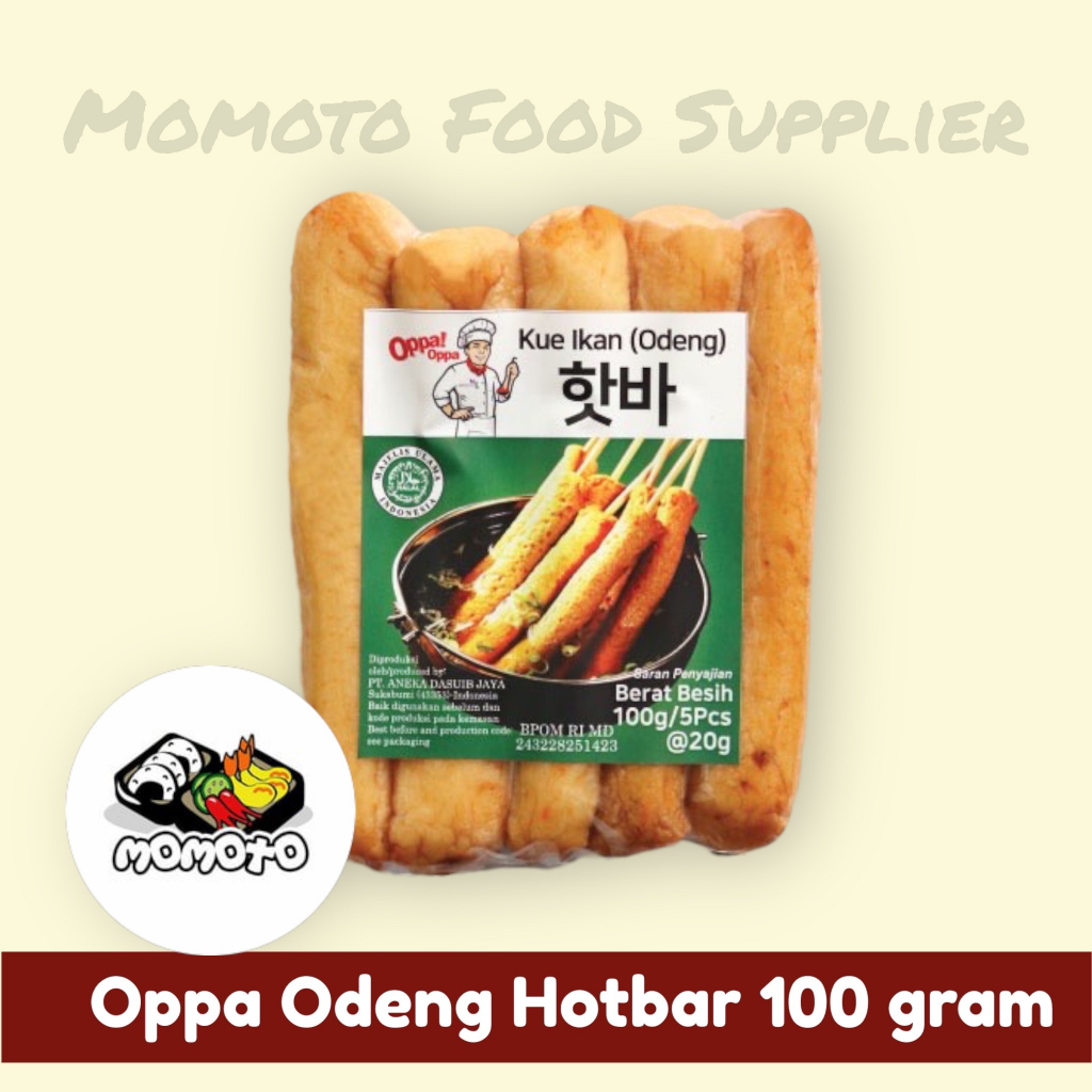 

Oppa Hotbar Odeng Jajan asli Korea 100g / Odeng Panjang Tusuk Goreng / Fish Cake Kue Ikan Ala Korea Halal