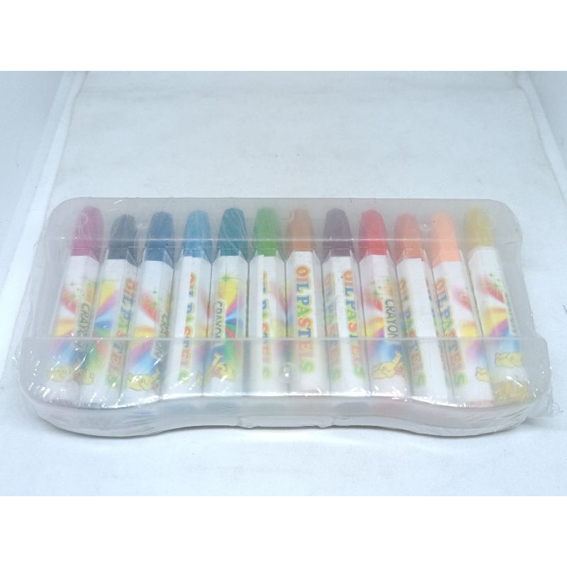 CRAYON KRAYON 12 WARNA BERGAMBAR KARAKTER KARTUN FANCY 1 PAK