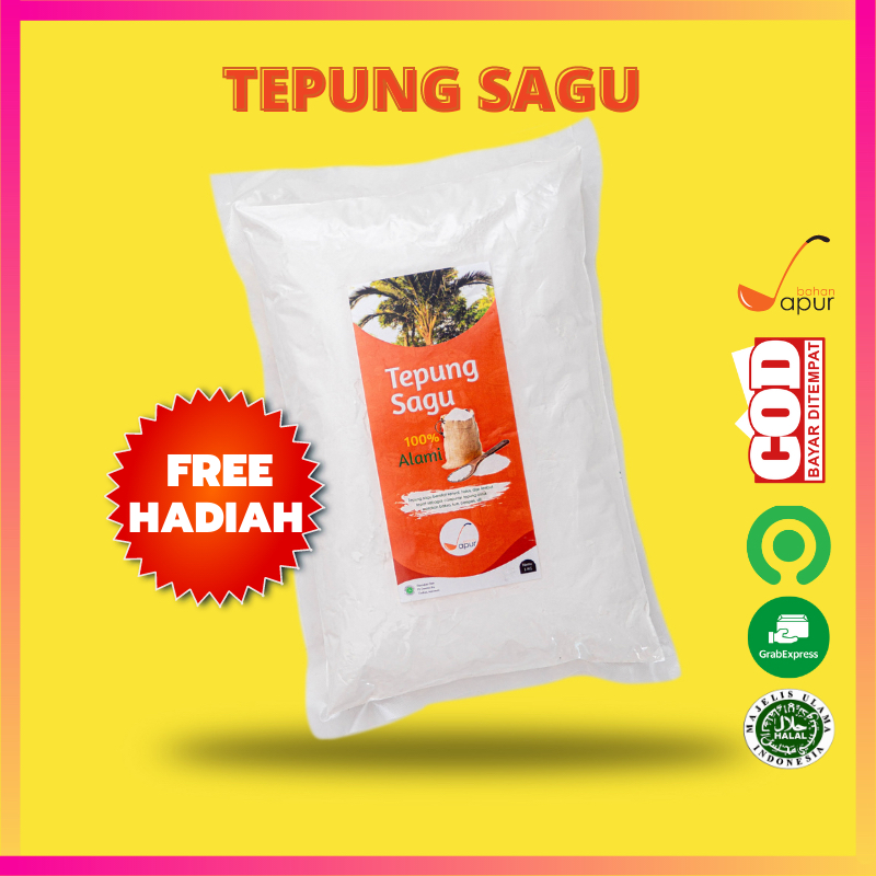 Tepung Sagu 1kg / 100% Sari Pati Pohon Sagu Halal / Tepung Sagu Asli - Bahan Dapur