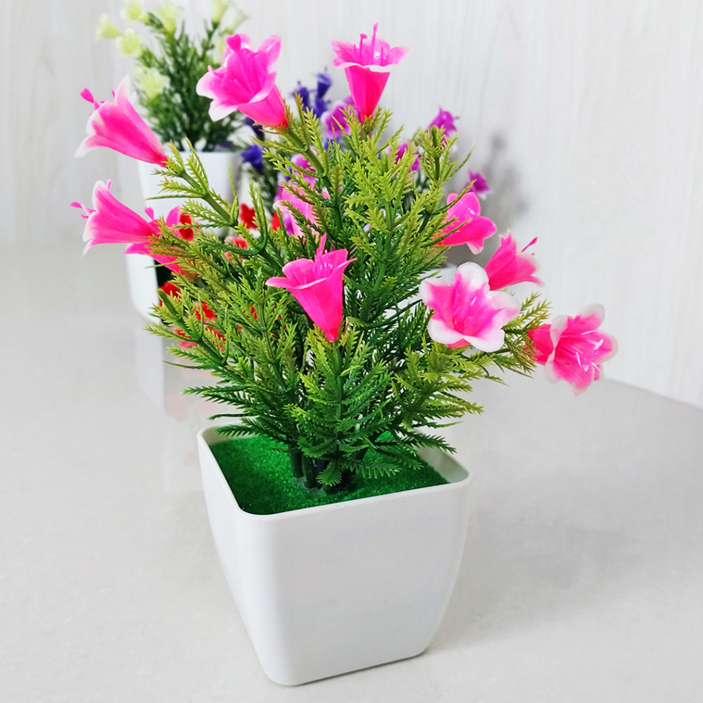 Bunga Hias Plastik Bunga Hiasan Ruang Rumah Bunga Hias Mini Palsu Artificial Flowers Pot Tanaman Bunga Hias PBP10