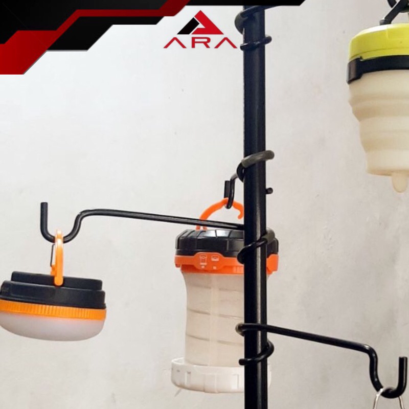 Gantungan lampu tenda camping alloy di tiang flyshheet holder