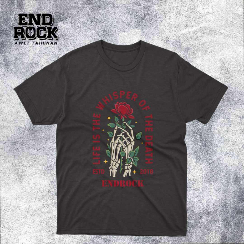 Kaos Distro Original Endrock Tema Roses Of The Dead