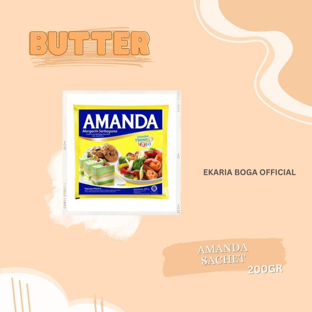 

BUTTER | MENTEGA | MARGARINE | AMANDA | AMANDA SACHET 200GR