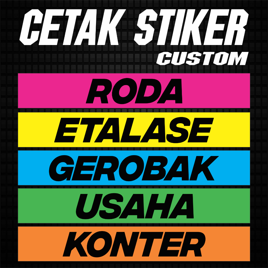 

Cutting Sicker Tulisan Custom, Stiker Mie Ayam, Bakso, Gorengan Geroba Roda, Etalase