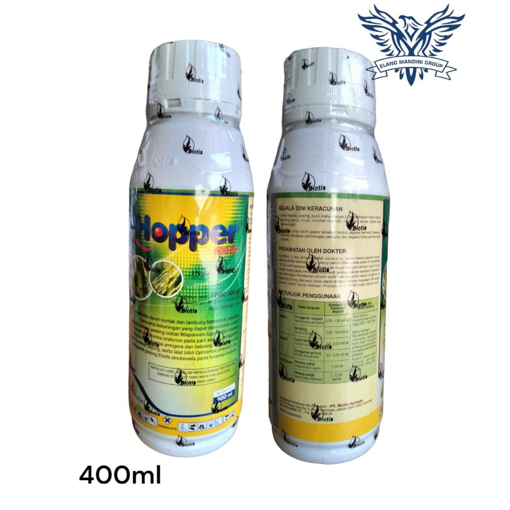 Insektisida HOPPER 400ml BPMC 500 g/l BIOTIS Pembasmi Wereng Walang sundep Pada Tanaman Sidabas