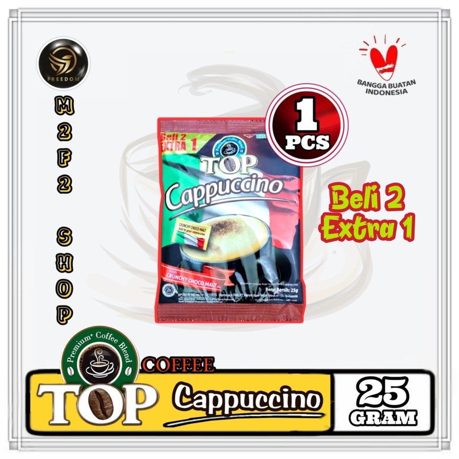 

TOP Premium Coffee Blend Cappuccino Choco Malt | Kopi Instant Sachet - 25 gr (Kemasan Satuan)