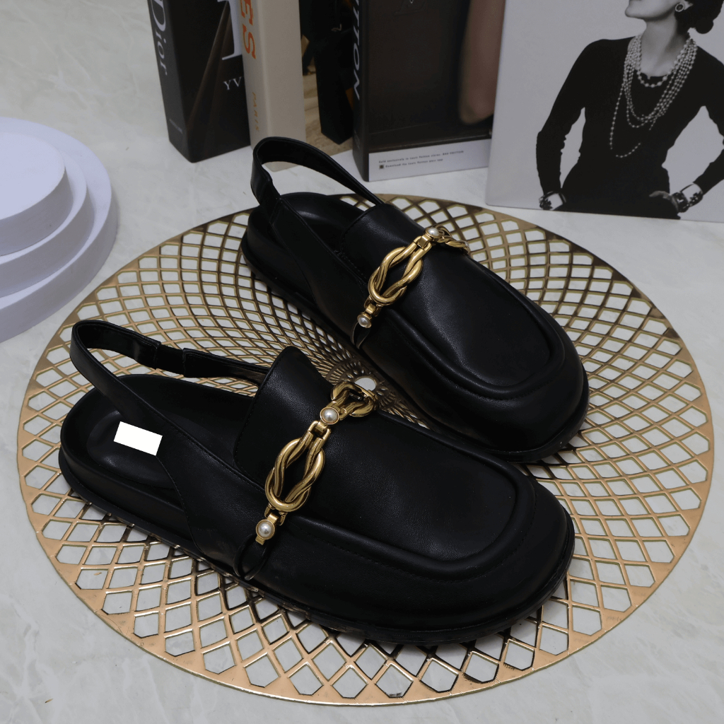 [ NEW ] Sepatu Mules Wanita C*K 483 - SNR Flat 2cm