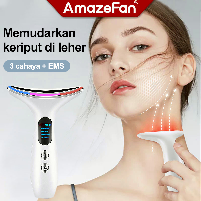 AmazeFan Leher Anti Kerut Dagu Ganda Pesan Wajah EMS Pengangkat Leher Wajah Perangkat Kecantikan Wajah Pengangkat Pesan  Pengangkat Anti Kendur Perangkat Kecantikan