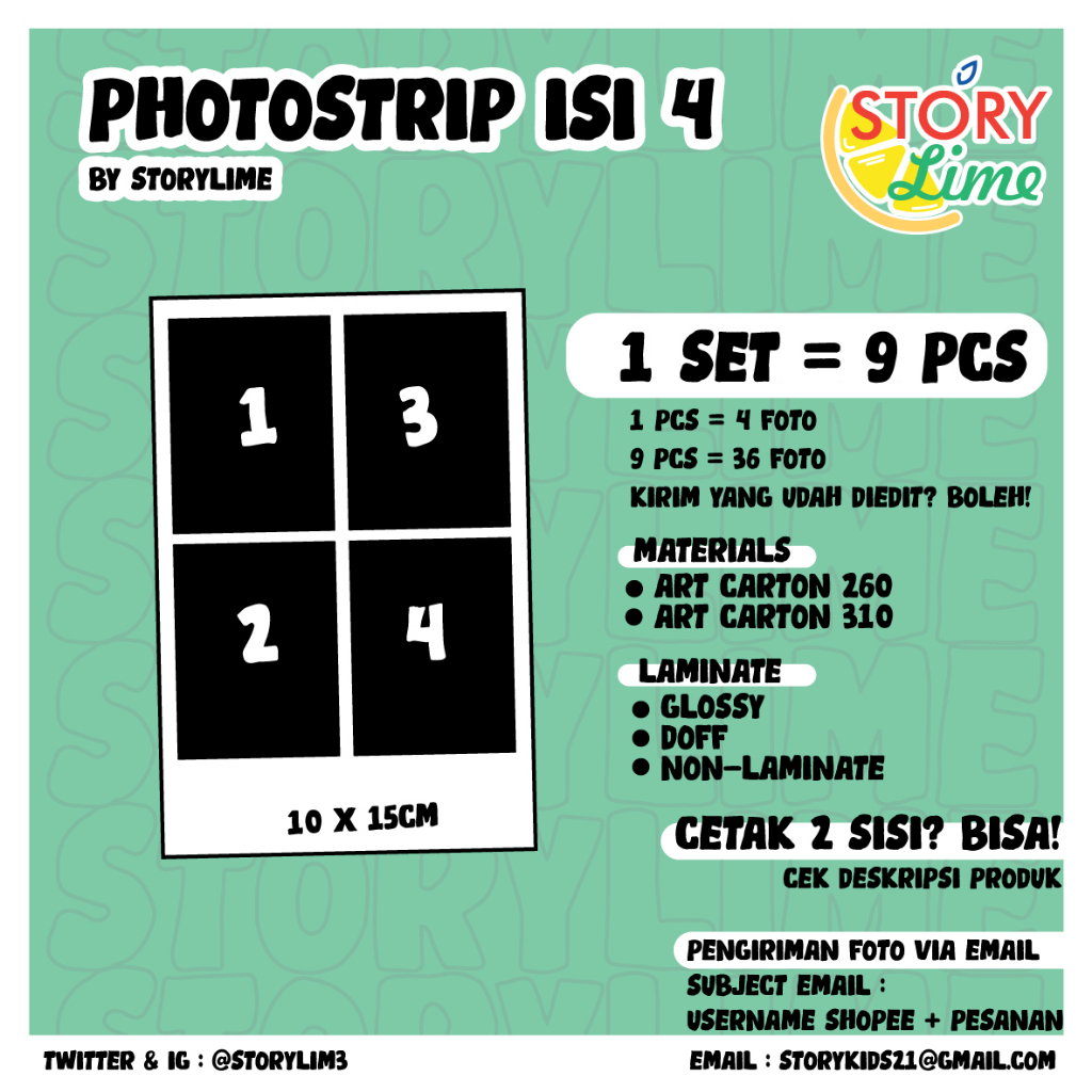 Cetak Photocard Tumpul Rounded, Photostrip, Postcard (HARGA PER SET, LEBIH MURAH, BISA BOLAK BALIK)