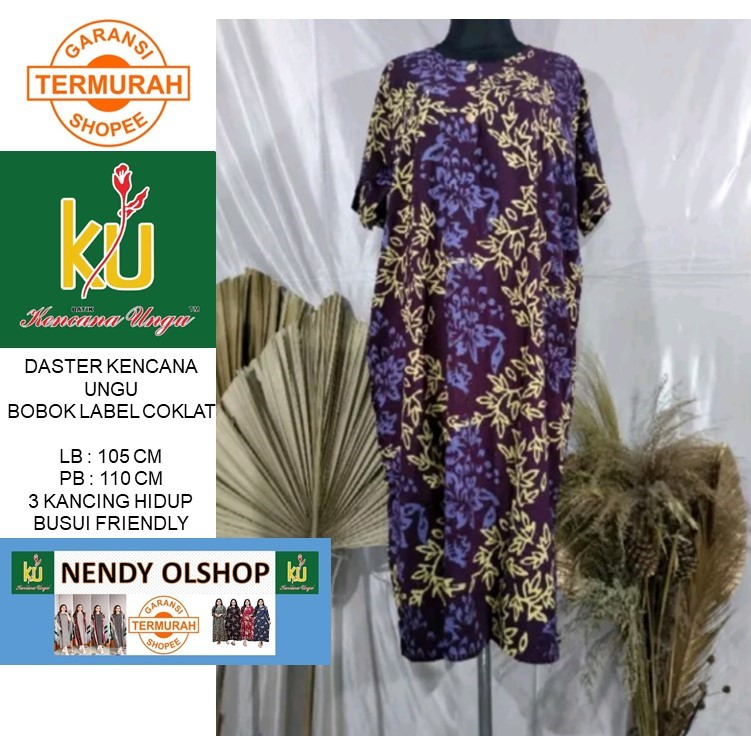 Kencana Ungu ORI Daster Bobok Label Coklat LD 105 cm.Kencana Ungu Official COD.Kencana Ungu Grosir.F