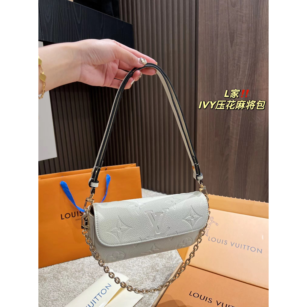 LLEmbossed Mahjong Bag IVY Fashion Handheld Chain Crossbody Bag