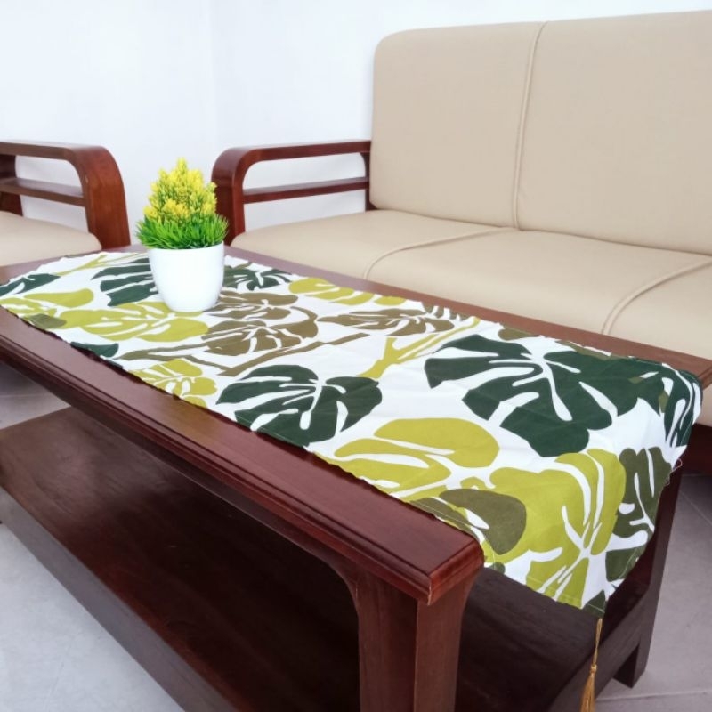 TAPLAK MEJA TAMU MINIMALIS TABLE RUNNER PANJANG LANCIP ANEKA MOTIF