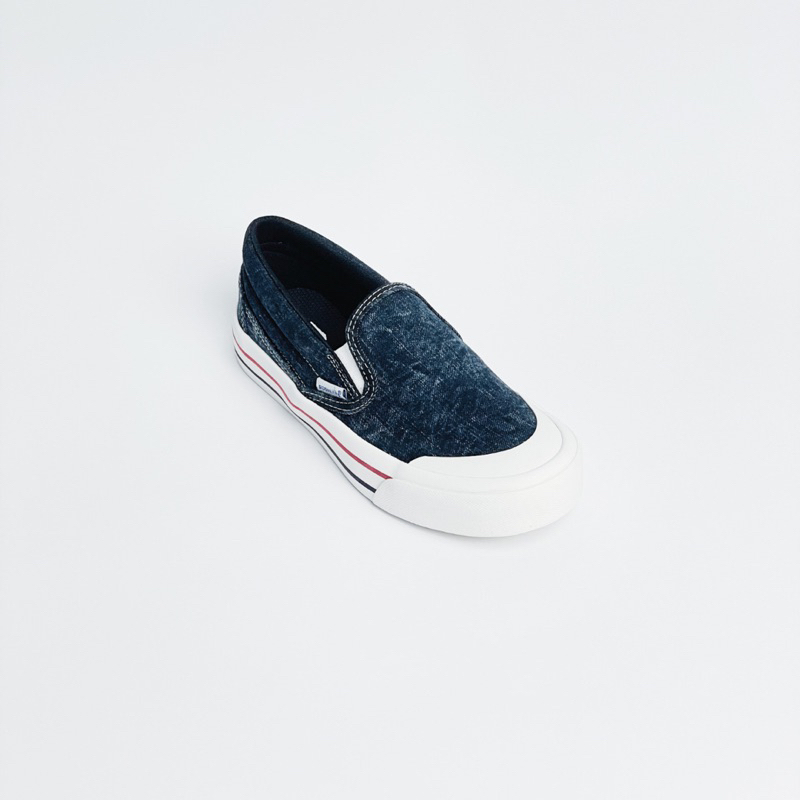 SIDSNEAKS Sepatu Slip On Pria Exelas Hugo Denim Wash R/B Stripe